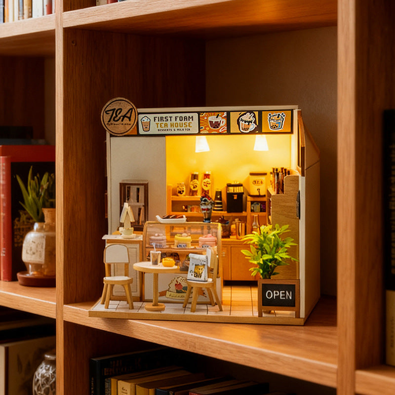 First foam tea DIY Miniature House