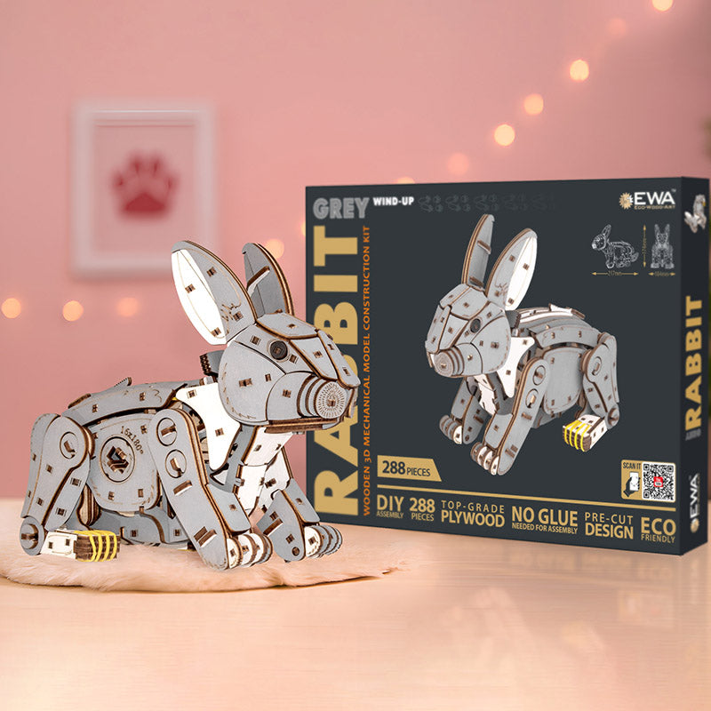 Mechanical Rabbit 3D Wooden Puzzle