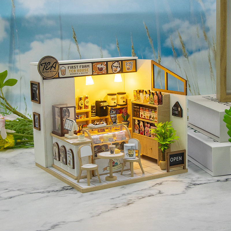 First foam tea DIY Miniature House