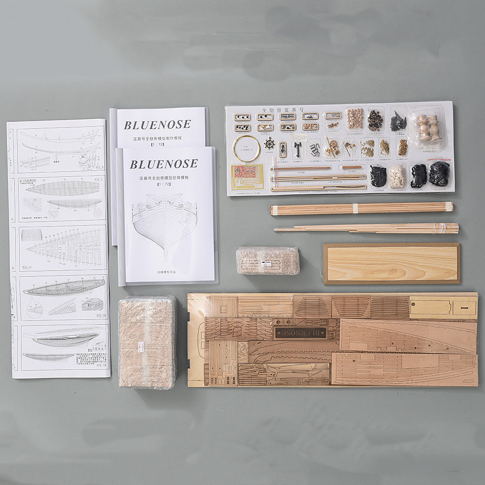 1:72 Full Rib Blue Nose Wooden Ship