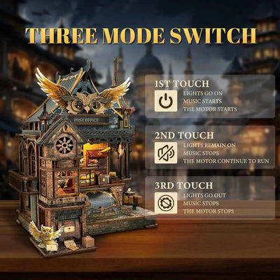 Owl Post Office 3D Wooden Kit