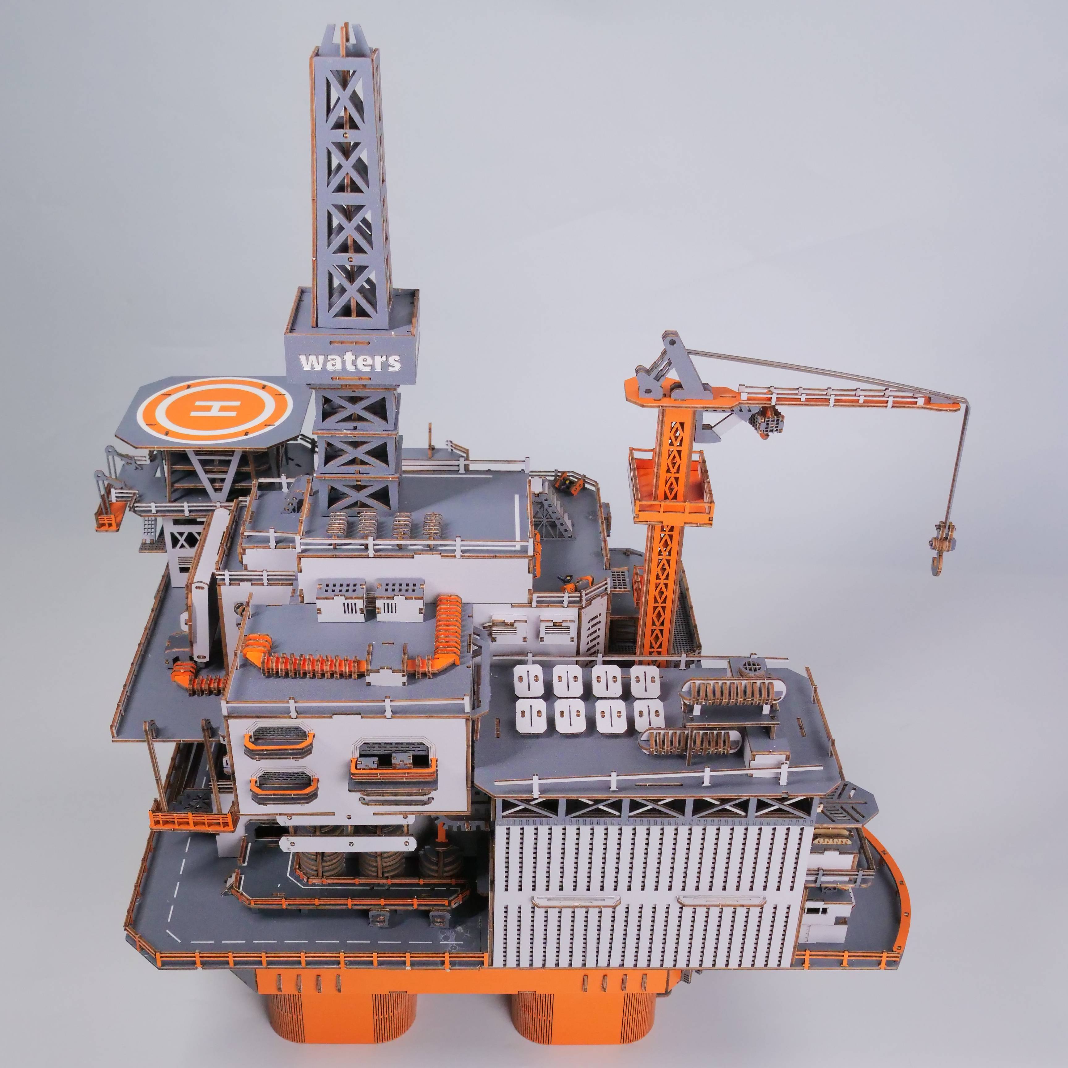 Surplusfun Oil Platform 3D Wooden Puzzle