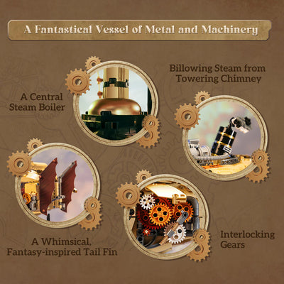 Steampunk Airship 3D Plastic Kit