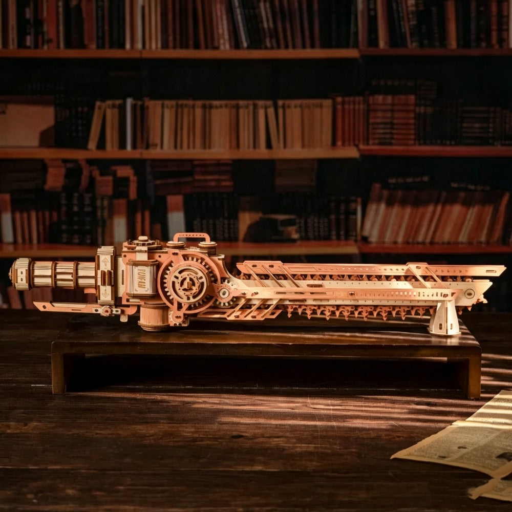 Steam Chainsaw Wooden Model Kit