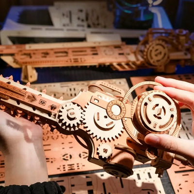 Steam Chainsaw Wooden Model Kit