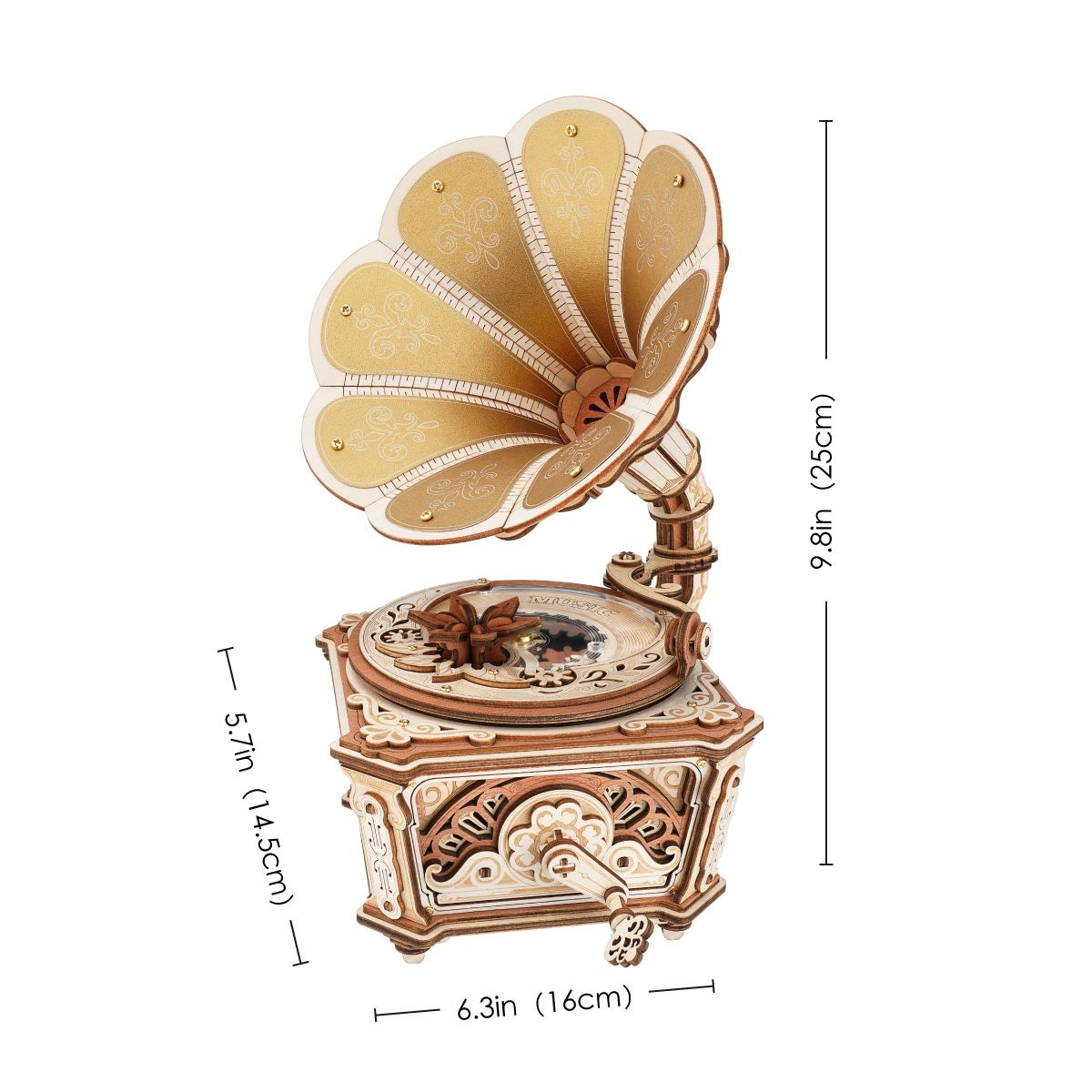 Diva Gramophone 3D Wooden Model