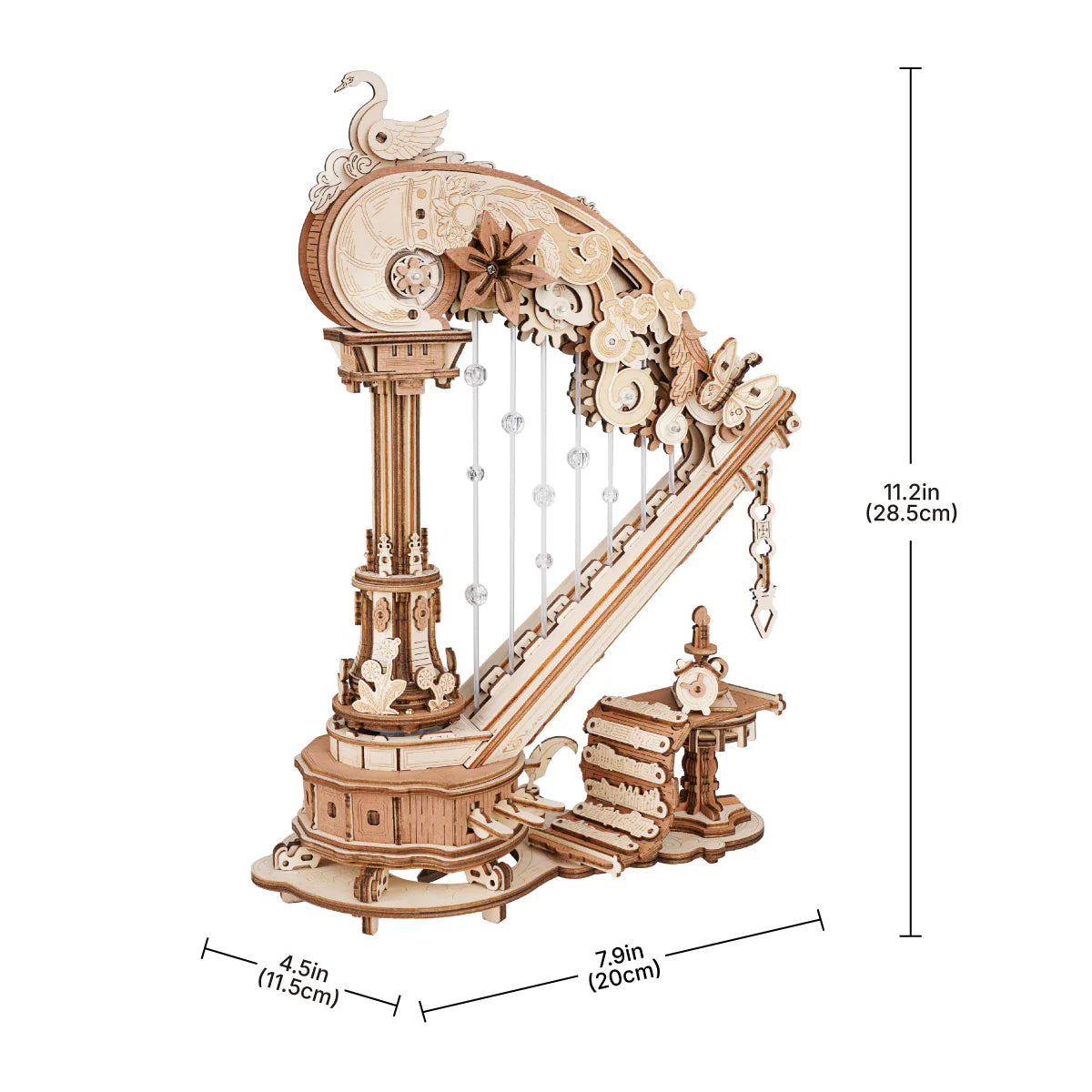 Magic Harp Music Box Wooden 3D Puzzle