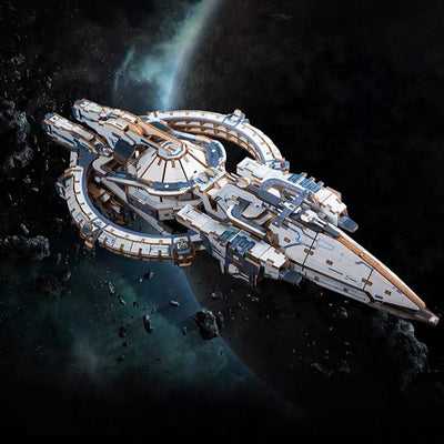 Three-Body Spaceship 3D Wooden Puzzle