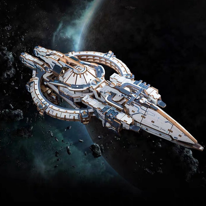 Three-Body Spaceship 3D Wooden Puzzle