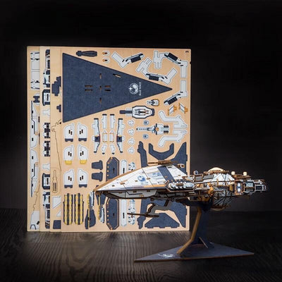 Three-Body Spaceship 3D Wooden Puzzle