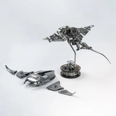 Innovative Mechanical Steampunk Style Manta Ray 3D Metal Model