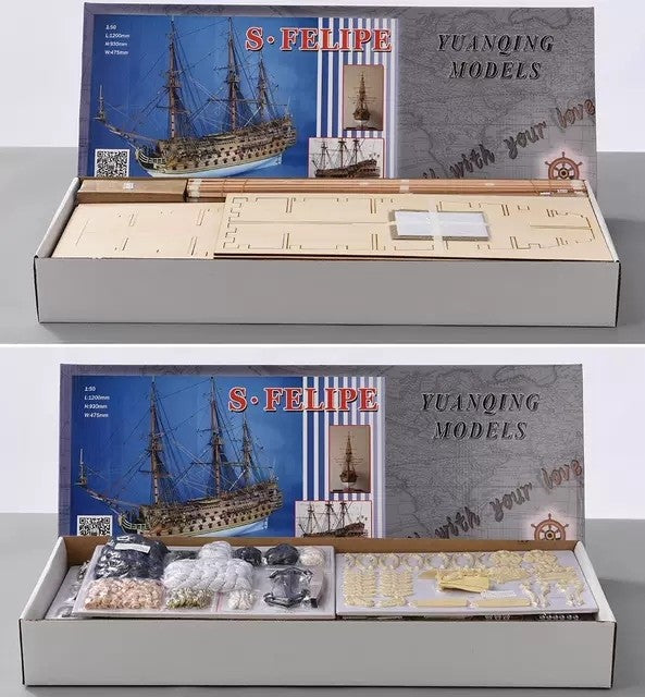 St. Philip 1:50 3D Wooden Puzzle Sailing Ship Model