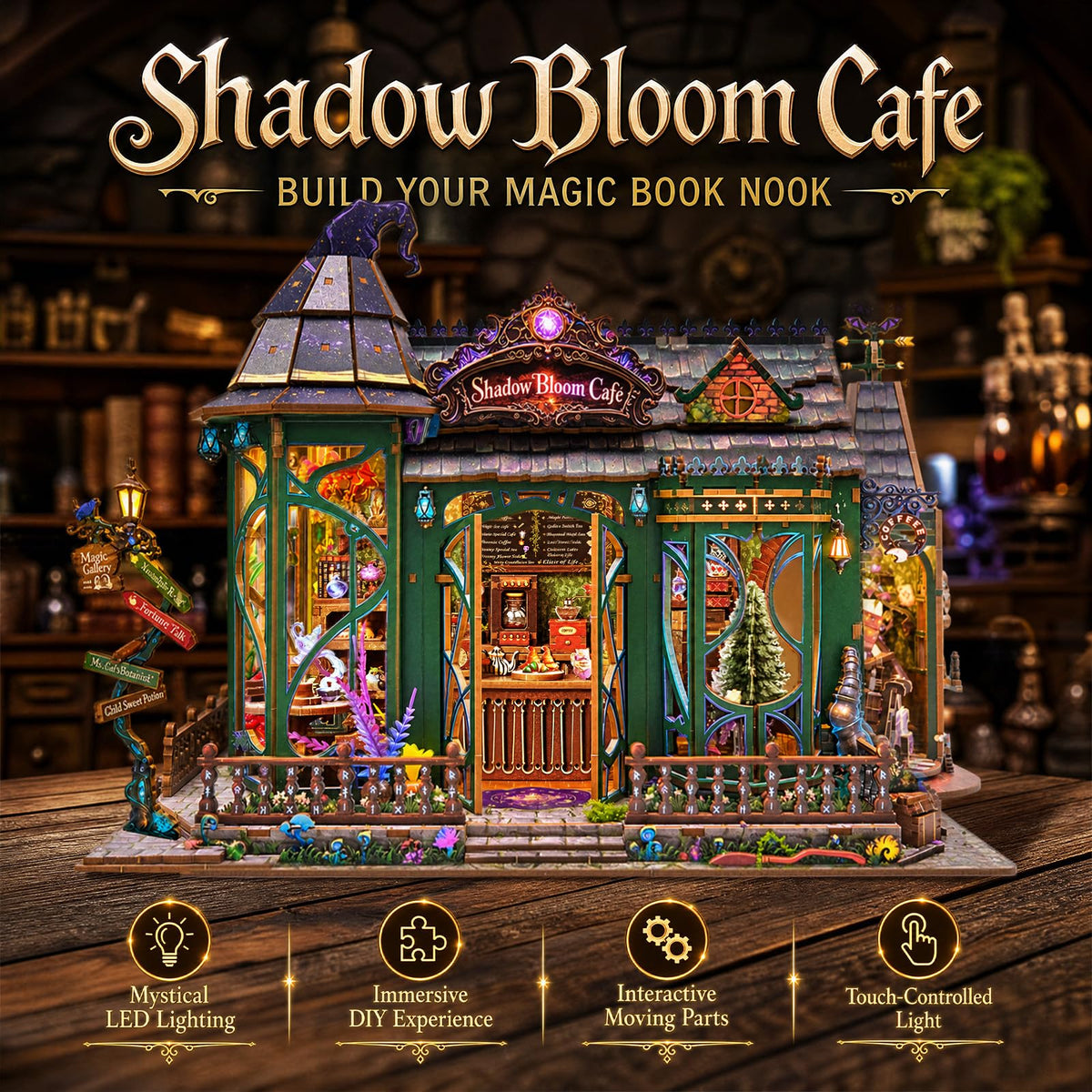 Shadow Bloom Coffee 3D Wooden Puzzle