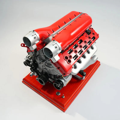 V12 Engine Model Kit that Works-TECHING 1/4 Supercar V12 Engine Model Kit with Synchronized Throttle Sound Effects 800+PCS