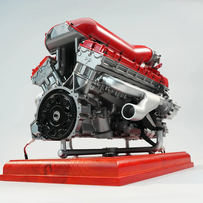 V12 Engine Model Kit that Works-TECHING 1/4 Supercar V12 Engine Model Kit with Synchronized Throttle Sound Effects 800+PCS