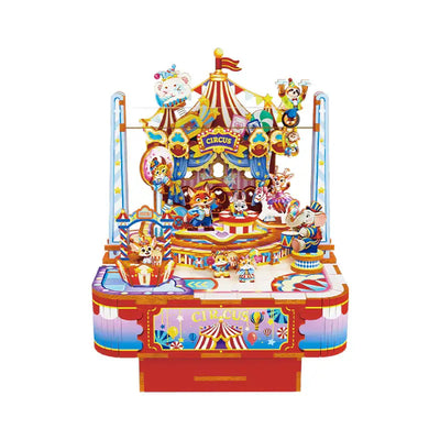 Circus Musical Puzzle DIY Rotating Box