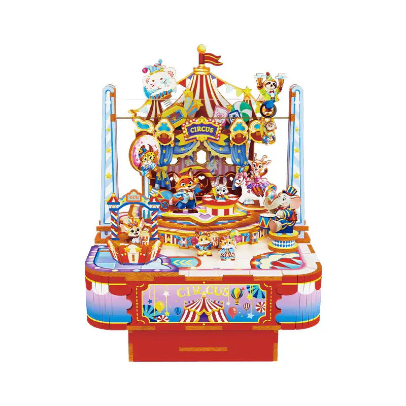 Circus Musical Puzzle DIY Rotating Box