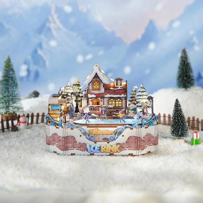 Ice Rink Spinning Skater 3D Wooden Puzzle
