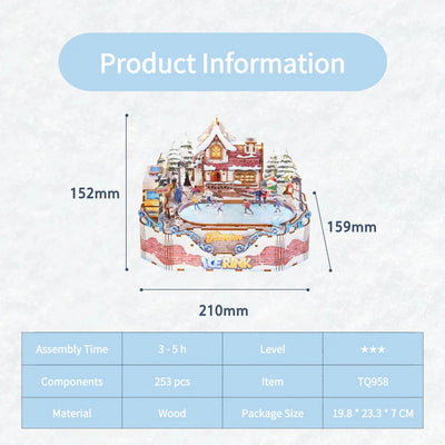 Ice Rink Spinning Skater 3D Wooden Puzzle