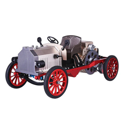 Classic Car Engine Assembly Kit Mini Electric Single-cylinder Engine Metal Mechanical Model High Level Educational Collection
