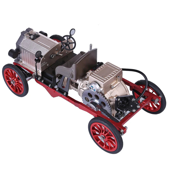 Classic Car Engine Assembly Kit Mini Electric Single-cylinder Engine Metal Mechanical Model High Level Educational Collection