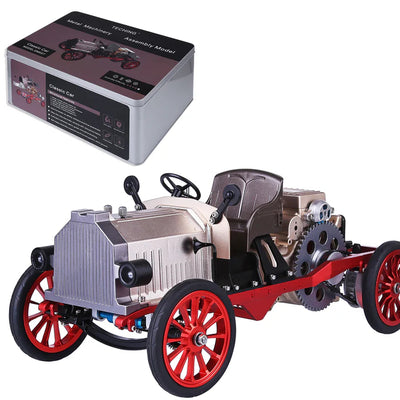 Classic Car Engine Assembly Kit Mini Electric Single-cylinder Engine Metal Mechanical Model High Level Educational Collection