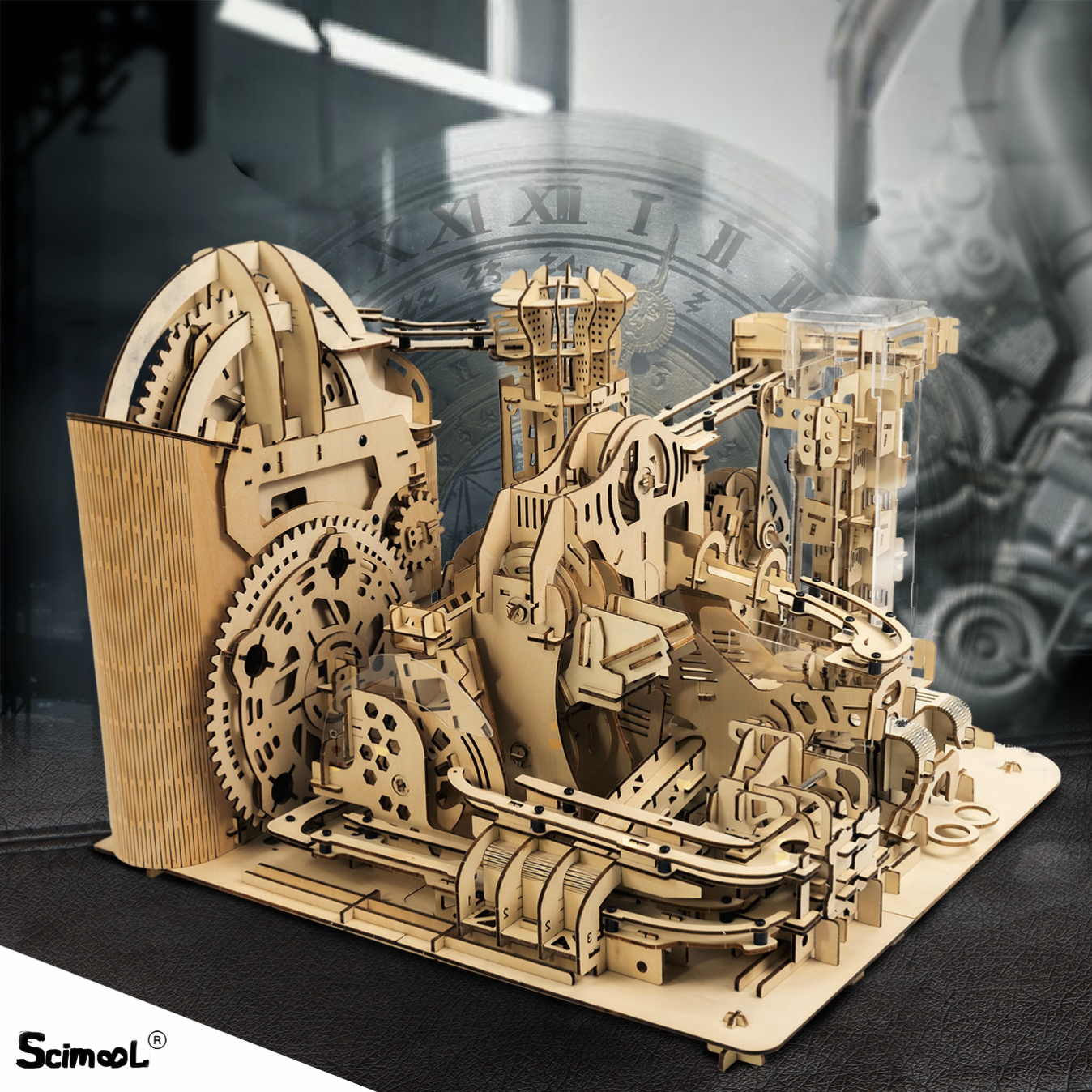 Mechanical Air Island Marble Run NEW  Version