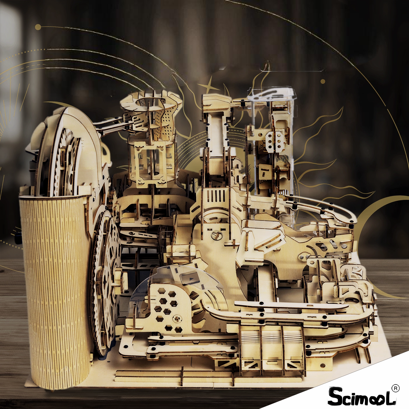Mechanical Air Island Marble Run NEW  Version