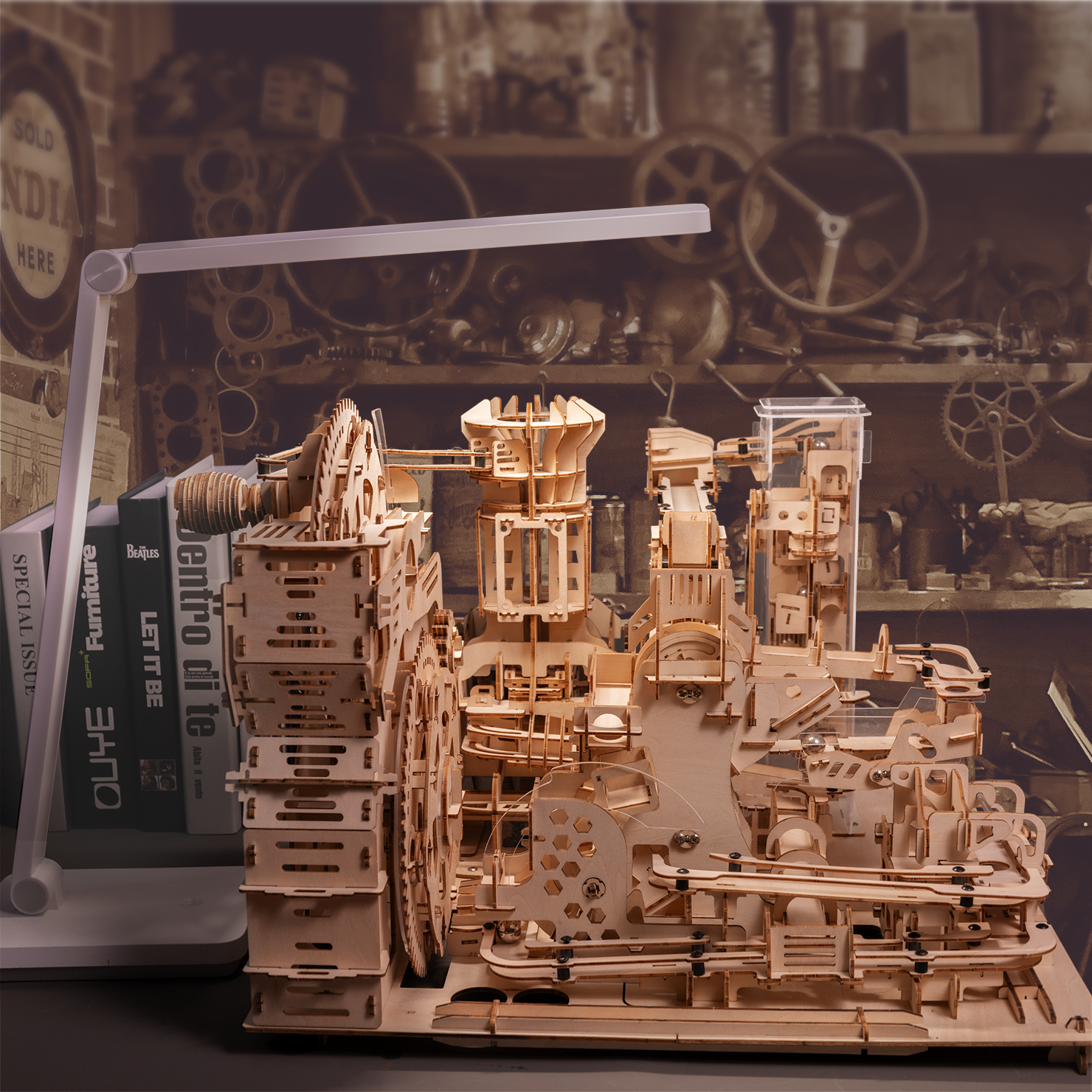 Mechanical Air Island Marble Run NEW  Version