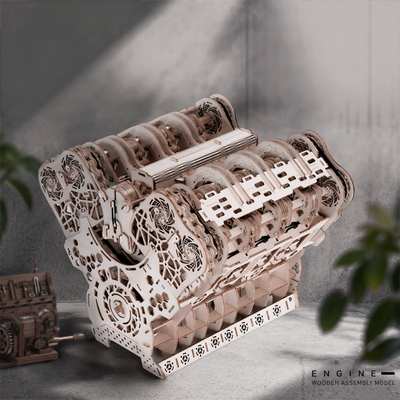 W12 Engine 3D Wooden Puzzle
