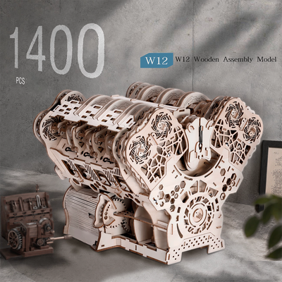 W12 Engine 3D Wooden Puzzle