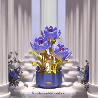Purple Tulip Blocks 3D Puzzle