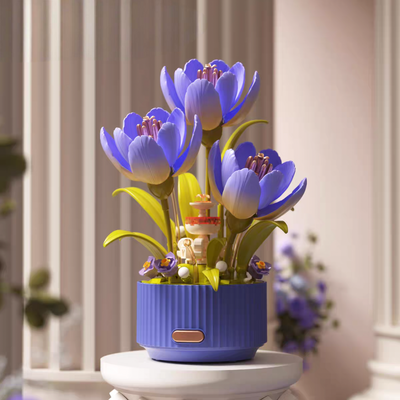 Purple Tulip Blocks 3D Puzzle
