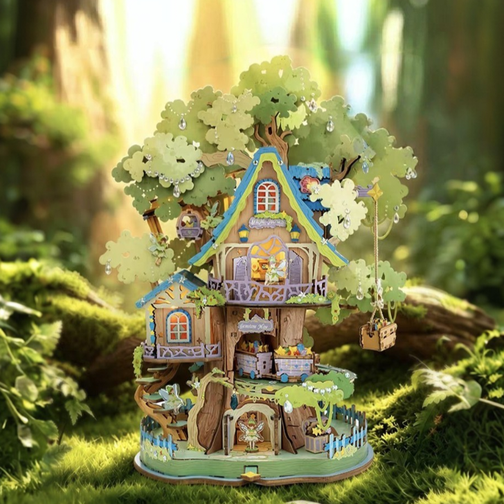 Gemstone Treehouse 3D Wooden Puzzle