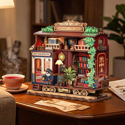 Train Bookstore DIY Miniature House