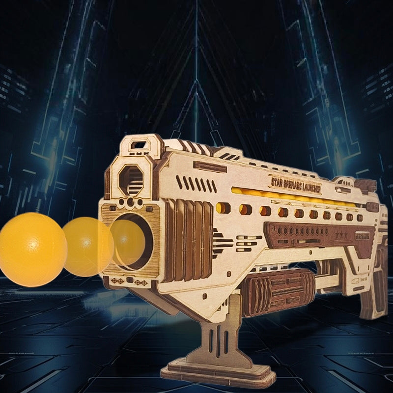 Star Grenade Gun 3D Wooden Puzzle