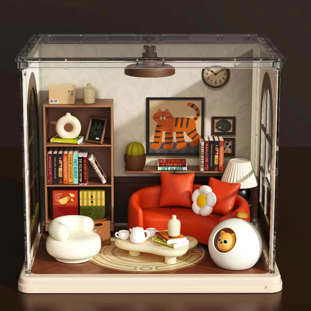 Cat Living Room Miniature House