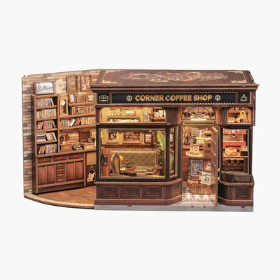 CORNER COFFEE SHOP DIY Dollhouse Kit