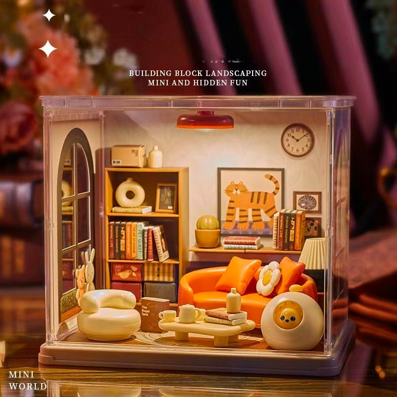 Cat Living Room Miniature House