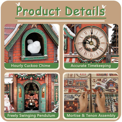 Christmas Cuckoo Clock 3D Wooden Puzzle
