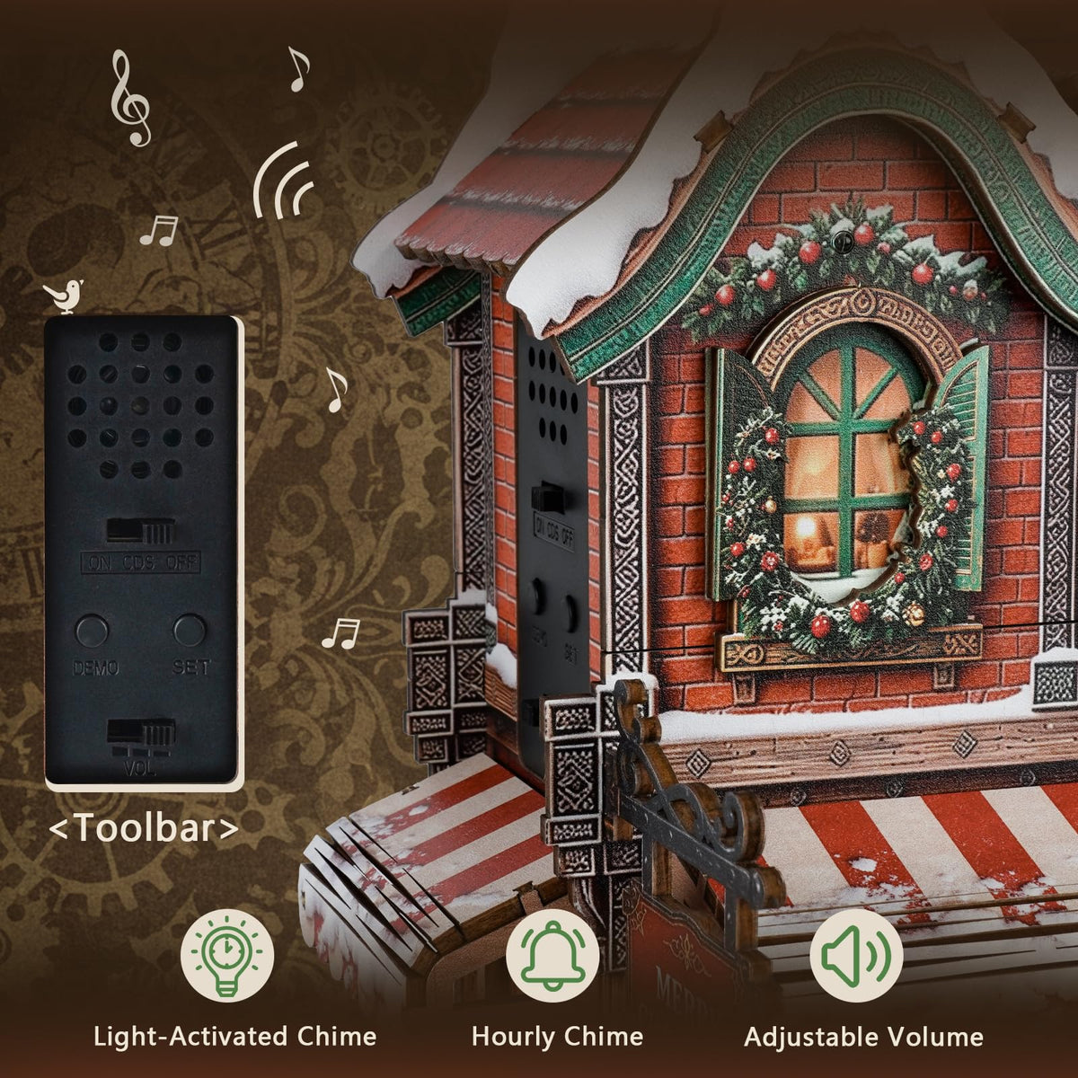 Christmas Cuckoo Clock 3D Wooden Puzzle