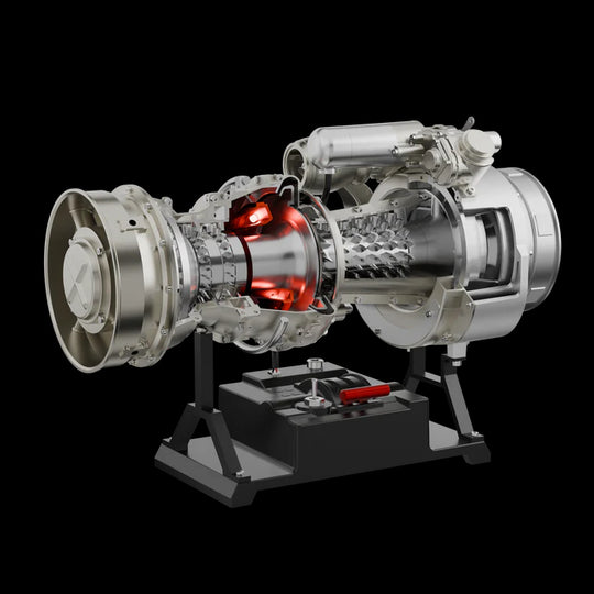 T700 Turboshaft Engine Model Kit that Works-1/4 Metal Simulation Electric Military Helicopter Turboshaft Engine Model