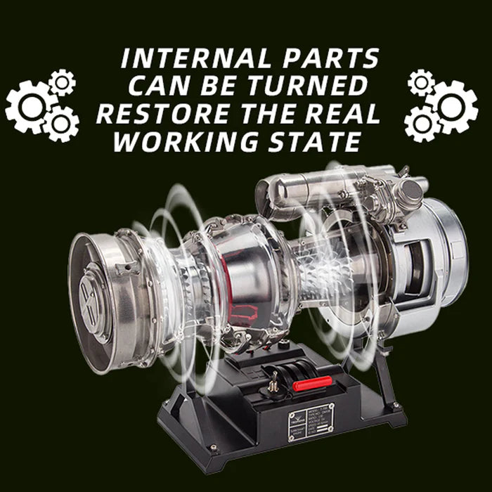 T700 Turboshaft Engine Model Kit that Works-1/4 Metal Simulation Electric Military Helicopter Turboshaft Engine Model