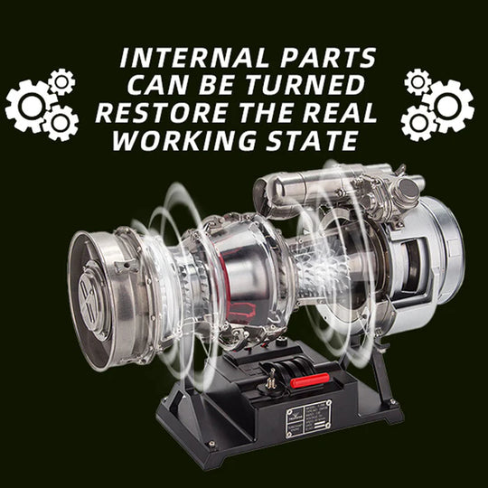 T700 Turboshaft Engine Model Kit that Works-1/4 Metal Simulation Electric Military Helicopter Turboshaft Engine Model