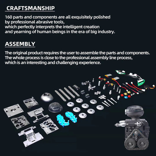Robotic Engine Assembly Kit Educational Toy Build Your Robot Kit DIY Gift 160pcs