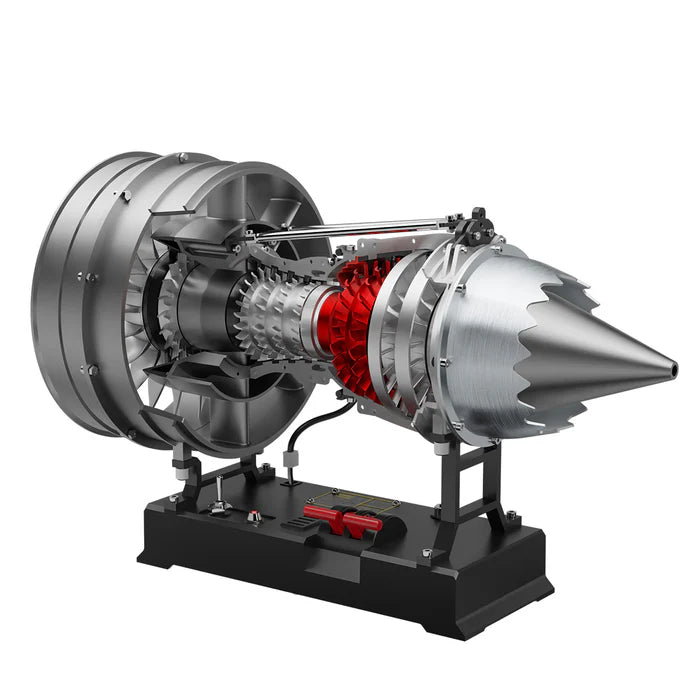 Turbofan Engine Model Kit that Works - 1/12 Full Metal Dual-Spool Turbofan Engine Model Kit 300+PCS